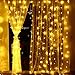 Curtain Christmas String Lights - Smartlife 8 Modes, 304 LED Fairy String Lights Indoor Wall Background Decorative Icicle Lights for Wedding/Festival/Party/Garden/Home Decorations (Warm White)