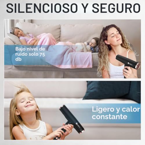 Secador de cabelo Ionic 110.000 RPM, 2000W, 320g