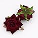 Artificial Flower 6cm Silk Blooming Rose Heads for Wedding Decoration DIY Wreath Scrapbooking Corsage Flowers 7pcs (Burgundy)