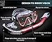 WATER FOXY Snorkel Set with Diving mask and Dry Snorkel - Single Lens Swim mask with Anti-Fog Protection and Tube with Purge Valve Anti-Splash Guard for Kid, Youth and Adult Divers