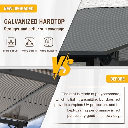 EBE 8' x 8' Hardtop Lean-To Gazebo Review: Wall-Mounted Patio Cover image 19