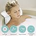 Jhua Non Slip Bath Pillow, Waterproof Spa Bathtub Pillow Mat with 7 Strong Suction Cups for Any Size Tub Comfort Bath Pillow for Neck Rest Back Support (14.6x11.4x2 in) (White)