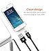 Urbo 2-in-1 Universal Reversible Charging Cable for Apple and Android (Lightning Connector + Micro USB Connector) in BLACK to Charge Phones, Phablets, Tablets, Cameras, E-Readers, GPS Devices and More