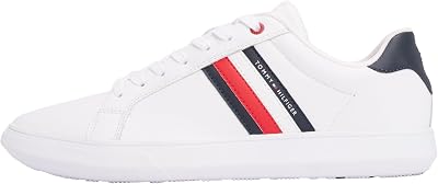 Herren Cupsole Sneaker Essential Leather Low Top, Weiß (White), 42