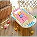 UNAOIWN Baby Bath Sponge Infant Bath Cushion Comfy and Skid Proof Bathing Mat（Pink)