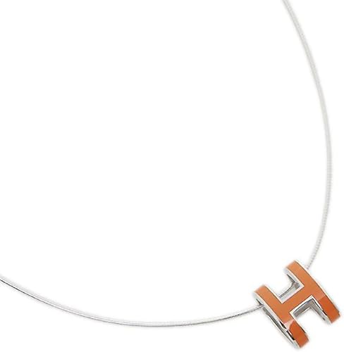 Amazon エルメス ネックレス アクセサリー Hermes Hfp 07 ポップh ペンダント オレンジ シルバー 並行輸入品 ネックレス 通販