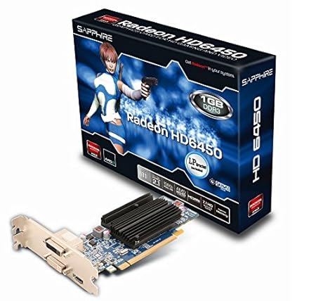 Sapphire Grafikkarte AMD Radeon HD6450 1GB DDR3-RAM PCIe x16 HDMI, DVI, VGA