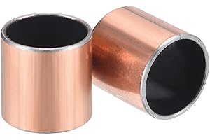 HiPicco Sleeve Bearing, 7/8" Bore x 1" OD x 1" Length Self-Lubricating Plain Bearings Wrapped Oilless Bushings 2 Pack