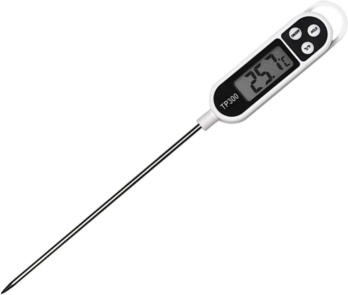 Digital Food Thermometer TP300 Milk Meat Turkey Cooking Tool Pen-Type Structure Food Probe for Kitchen Barbecue - White&Black
