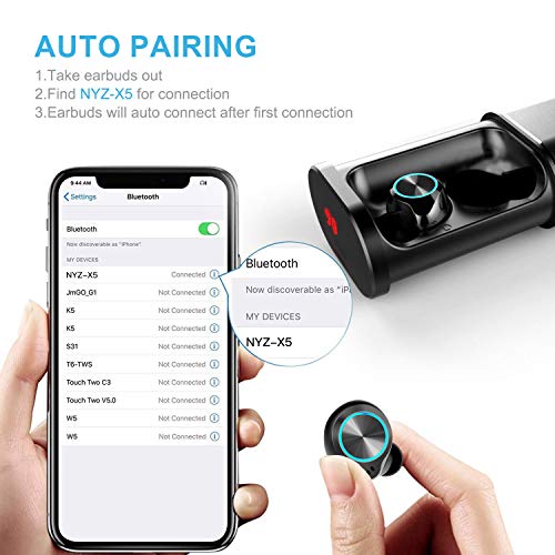 Wireless Headphones Nyz True Wireless Bluetooth Eearbuds Earphones Headphones Headset 3350mah Power Bank External Shopstant