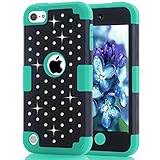 iPod Touch 5 Case, iPod Touch 6 Case, Anna Shop Diamond design 3in1 Combo Hard Shell Soft Silicone Plastic Hybrid Shockproof&Drop Resistance Protective Anti-slip Cover for Apple iPod Touch 5 6