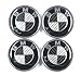 BMW Black Silver Carbon Fiber Emblem Badge Logo Wheel Center Hubs Caps Sticker Adhesive 65mm 4pcs