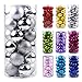 Emopeak 24Pcs Mini Christmas Balls Ornaments for Xmas Christmas Tree - 1.2 Inch Shatterproof Christmas Tree Decorations Hanging Ball for Holiday Wedding Party Decoration Silver