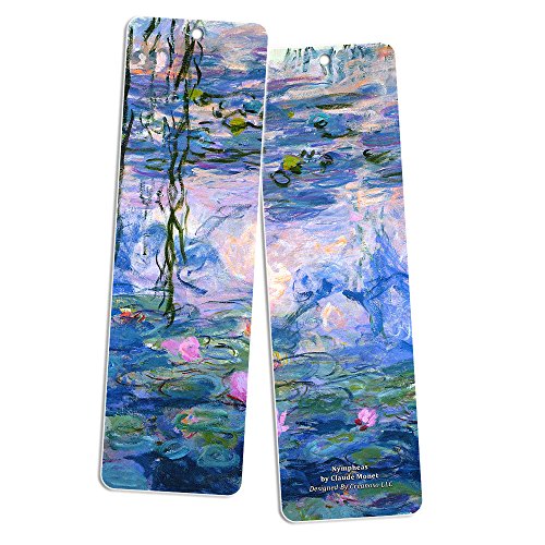 image for Creanoso Claude Monet Bookmarks (60-Pack) - Famous Paintings Water Lil