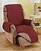 Elaine Karen Deluxe Reversible Recliner Furniture Protector, Burgundy/Tan 80
