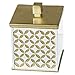 Creative Scents Diamond Lattice Q-Tip Holder, Cotton Ball Jar, Resin Cotton Swab Container, Decorative Bathroom Vanity Canister Jars with Lid for Q-Tips, Cotton Balls, Cosmetic Pads