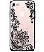 VIROMO Matte Slim Case with Full Camera Protection (Camera Cover), Lace Flower Design on Hard Back for Women, Girls (for iPhone 8/7/SE)