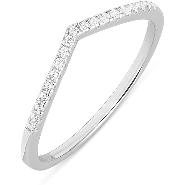 Amazon.com: Oxford Diamond Co V-Shape Cubic Zirconia Band