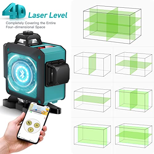 Laser Level 360 Self Leveling, Elikliv Bluetooth Lazer Level, [200Ft