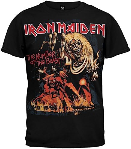Iron Maiden Eddie Number of the Beast T-Shirt - Black (X-Large)