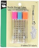 Dritz 812 Needle Storage Tubes (3 Pack), Clear
