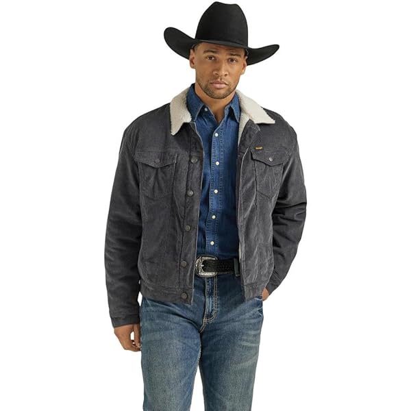 Wrangler Men's Cowboy Cut Corduroy Jacket Blue XXL at Amazon