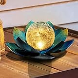 QZZP Lotus Solar Lights Outdoor,Solar LED Powered