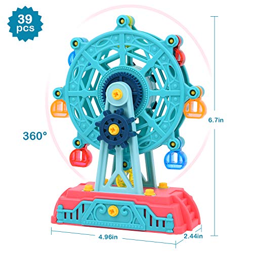 STEM Toys, DIY Toy Building Sets Amusement Park with Tool (203 Pcs), Educational Construction Engineering Building Blocks Toys Set for 3 4 5 6 Year Old Boys & Girls | Best Birthday Gifts for Kids