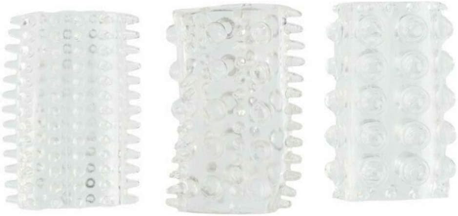 3 Silicone Sleeve Ring Extension Girth Enhancer Toy for Pleasure