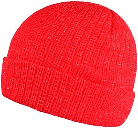 Timol Adult Winter Thermal Knitted Beanies Hats For Women and Men(Red)
