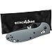 Benchmade - Mini Griptilian 555-1 Knife, Serrated Sheepsfoot, Coated Finish, Gray Handle