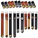 Outee 30 Pcs Leather Cable Straps Leather Cable Ties 6/4/3 Inch Wire Organizer Cord Keeper Management Cord Holder for Cable Headphone Wire