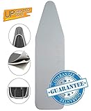 Petask Ironing Board Cover and Pad, Silicone Coated Resists Scorching and Staining Ironing Board Pads with Elastic Edges, 15