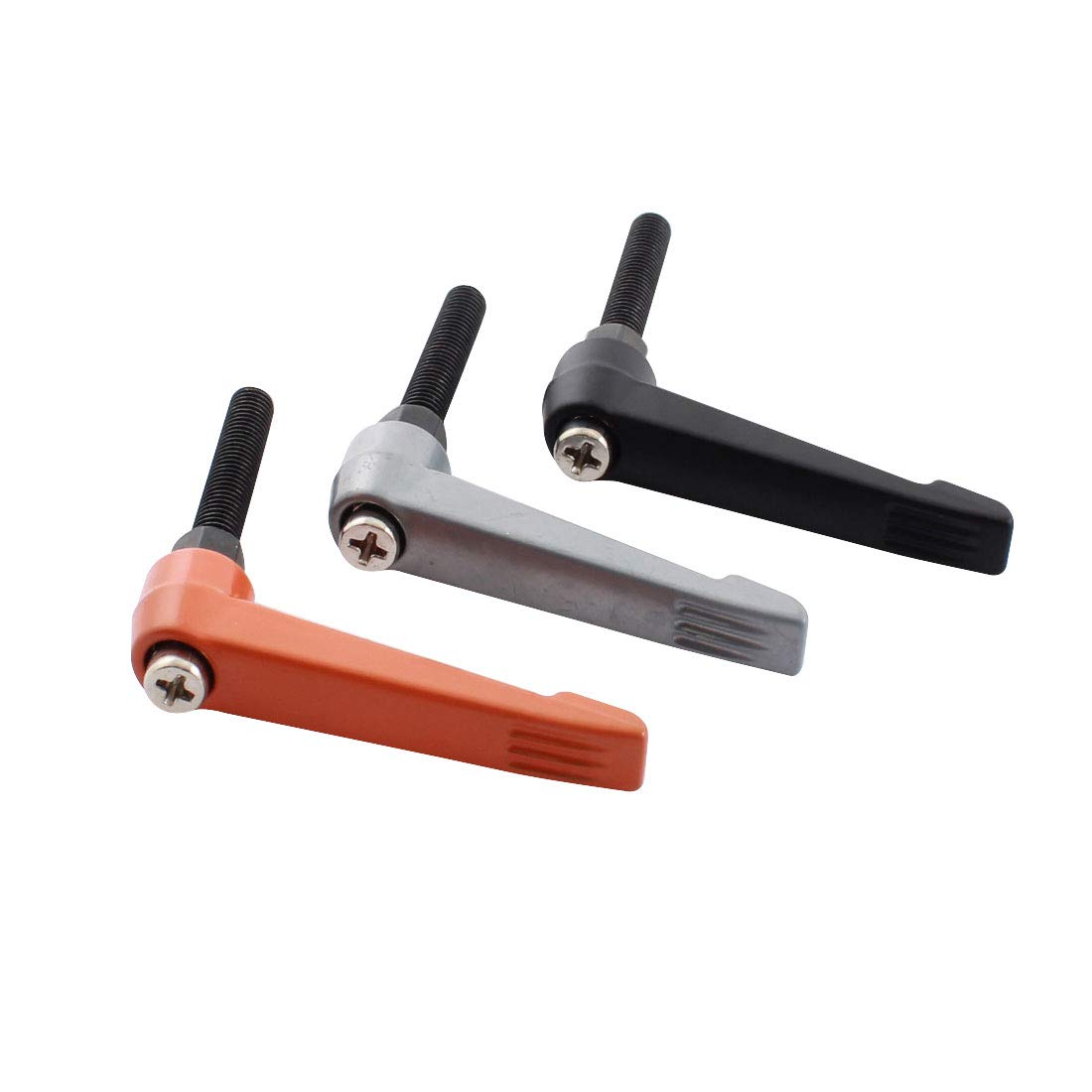 Sourcingmap Machinery M6 Male Thread Adjustable Tri-Color Knob Handle Lever 3PCS
