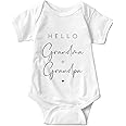 listery Grandpa Pregnancy Announcement Hello Grandma Grandpa Bodysuit Grandma Grandpa Baby Announcement Newborn Infant
