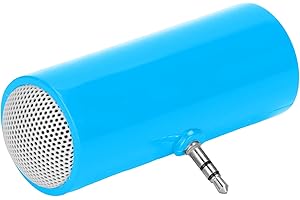 SYH&AQYE Portable Mini Stereo Speaker, 3.5 mm Jack Wireless Plug in Speaker to Music, Watch Movies, Play Games, for Smart Phones, Tablets, Laptops, PCs, MP3 and MP4(Blue)
