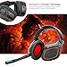 HUHD 2.4GHz Wireless Gaming Headset 7.1 Surround Sound Game Headphone Detachable Mic USB Transmitter with Optical Fiber and AUX Audio Jack for Switch PS4 PC Computer Laptop MACthumb 1