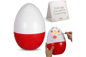 OATIPHO Giant Openable Easter Egg DIY Fillable Plastic Raffle Egg For Candy Basket Stuffer Large Ornament For Party Scene Lay