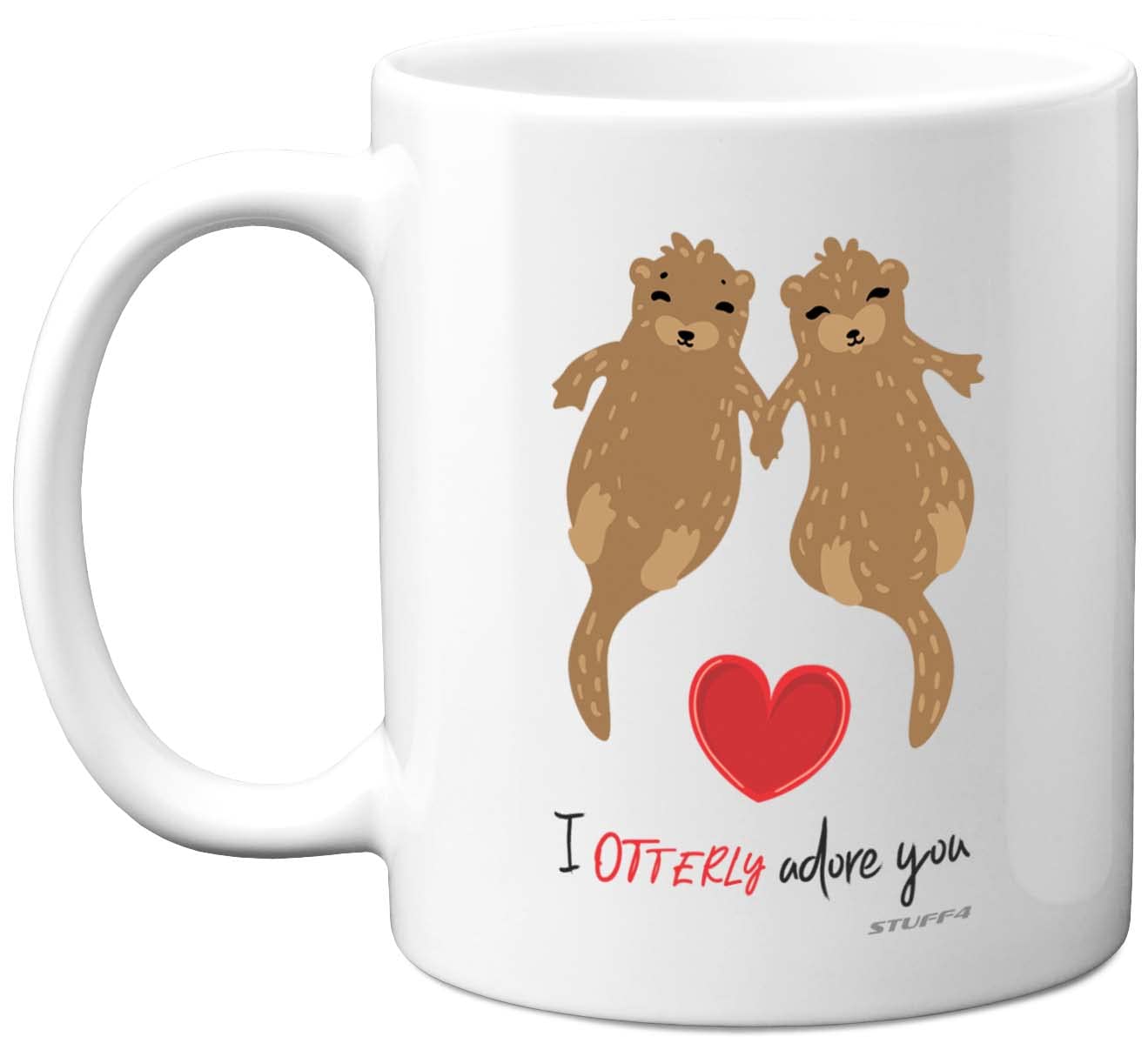 Anniversary Mugs for Her Him - I Otterly Adore You Mug - I Love You Gifts for Her, Romantic Gifts, Cute Birthday Mugs Girlfriend Wife Boyfriend Husband Fiancé Partner, 11oz Ceramic Dishwasher Safe