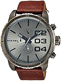 Diesel Men's DZ4210 Advanced Gunmetal-Tone Stainless Steel Watch with Brown Leather Band