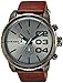 Diesel Men's DZ4210 Advanced Gunmetal-Tone Stainless Steel Watch with Brown Leather Band