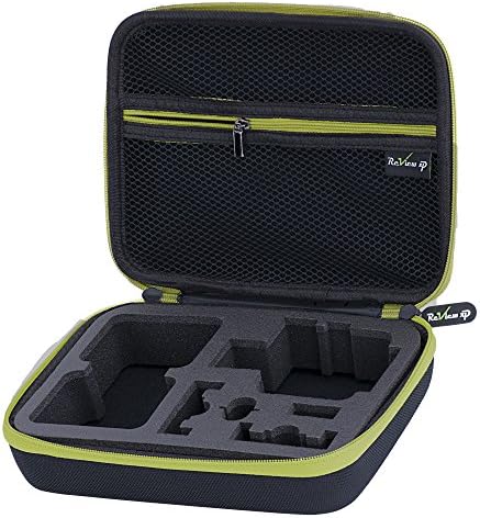 Review XP Carrying Case for Action Cameras GoPro Hero 5, 4,3+,3,2, and Accessories – Complete Protection for Your GoPro Camera – Medium (Black and Green)