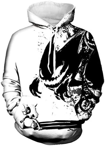 Indrah Mens Pullover Hoodie Galaxy Pockets 3D Printed Hooded Sweatshirts