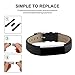 iGK Leather Replacemnt Bands Compatible for Fitbit Alta and Fitbit Alta HR, Genuine Leather Wristbands with Stainless Steel Buckle Black