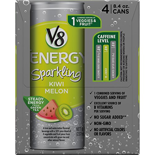 V8 +Energy Sparkling Healthy Energy Drink, Natural Energy from Tea