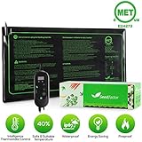 Seedfactor MET certified Seedling Heat Mat with 50℉~108℉ Digital Thermostat Controller for Seed Germination (10" x 20")