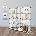 LANGRIA 16-cube Modular Clothes Shelving Storage Organizer DIY Plastic Shoe Rack Cabinet