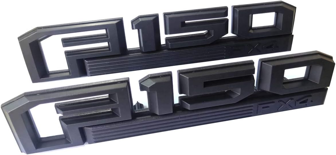 2x F150 FX4 Fender Emblems Black Badge 3D Logo Nameplate Replacement