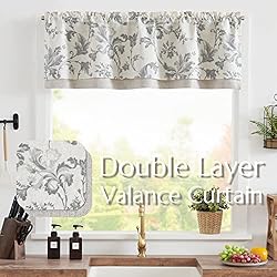 jinchan Linen Valance Curtain Farmhouse Window