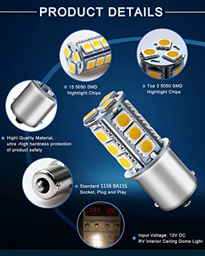 2 Qoope+5+3000K+Replacement+Interior+Lighting